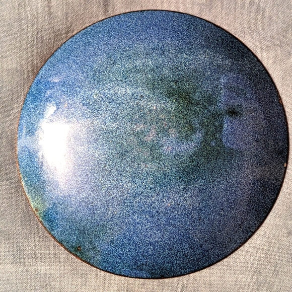 Vintage Enamel on Copper Hand Made Decorative Plate - Picture 4 of 5